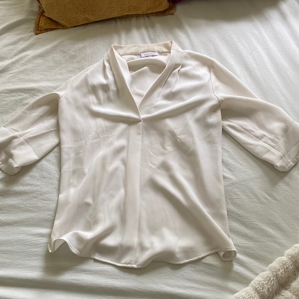 White/ cream colored Calvin Klein blouse